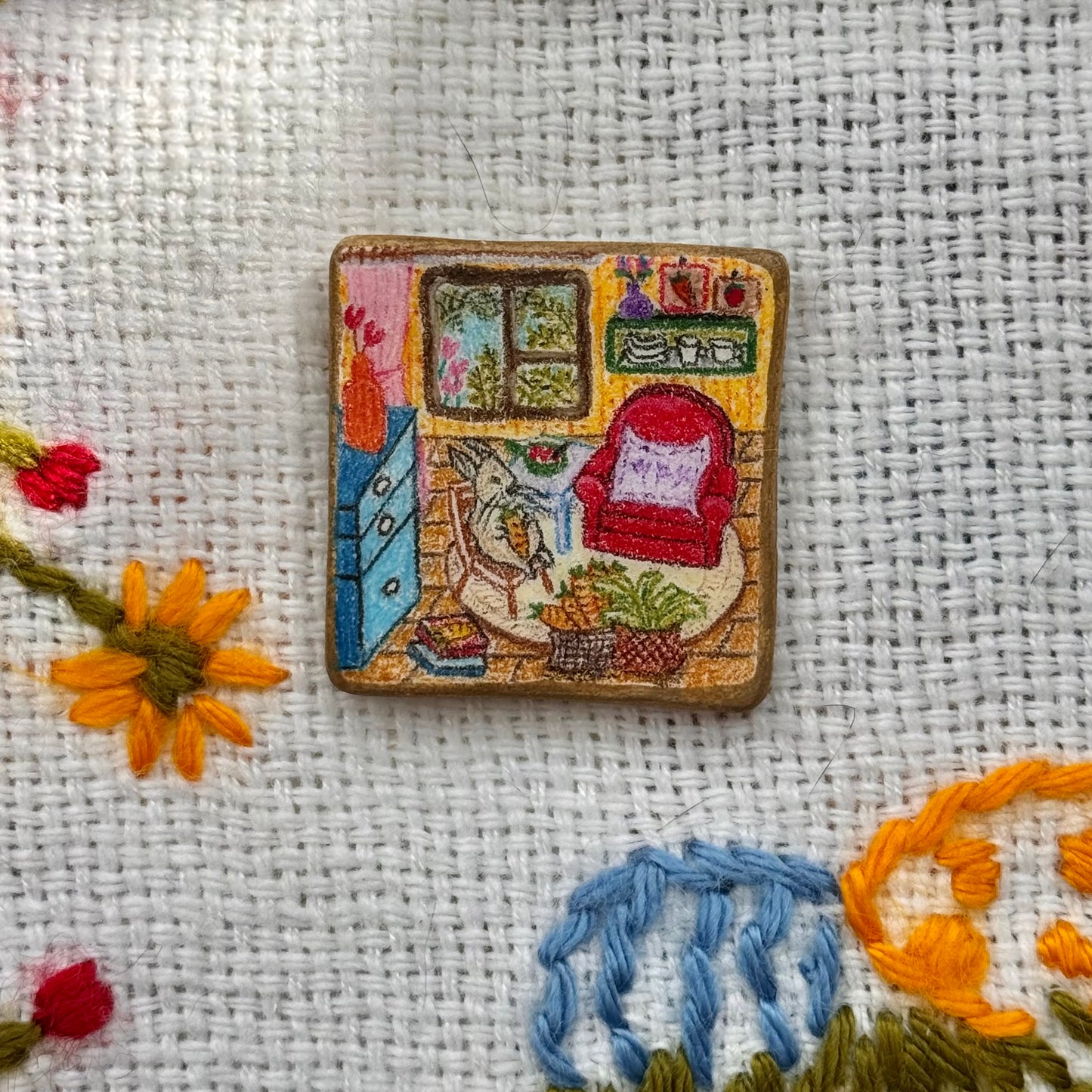 Handmade 'Living with Animals in Nature' Magnet