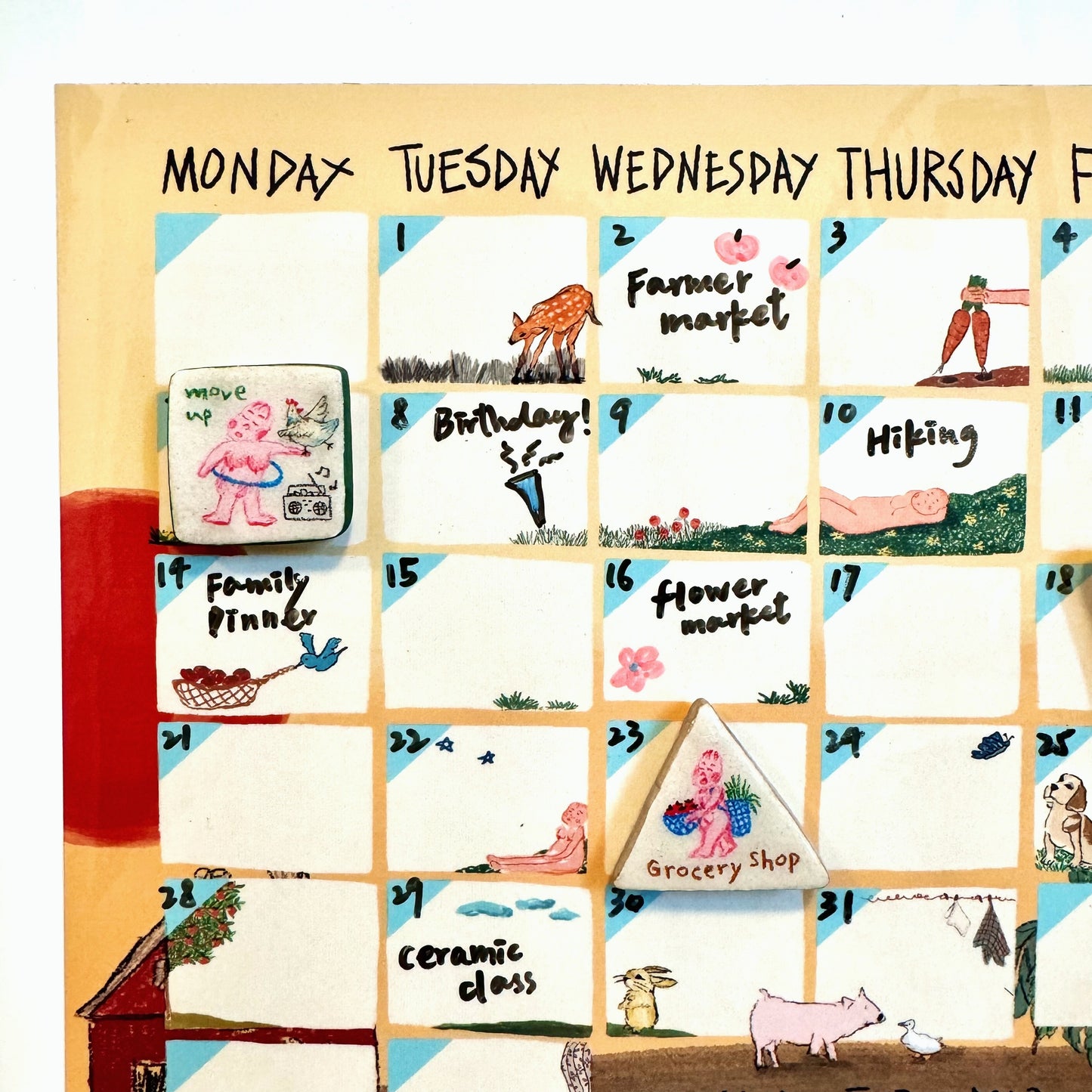 'Ordinary Life' Magnetic Monthly Calendar