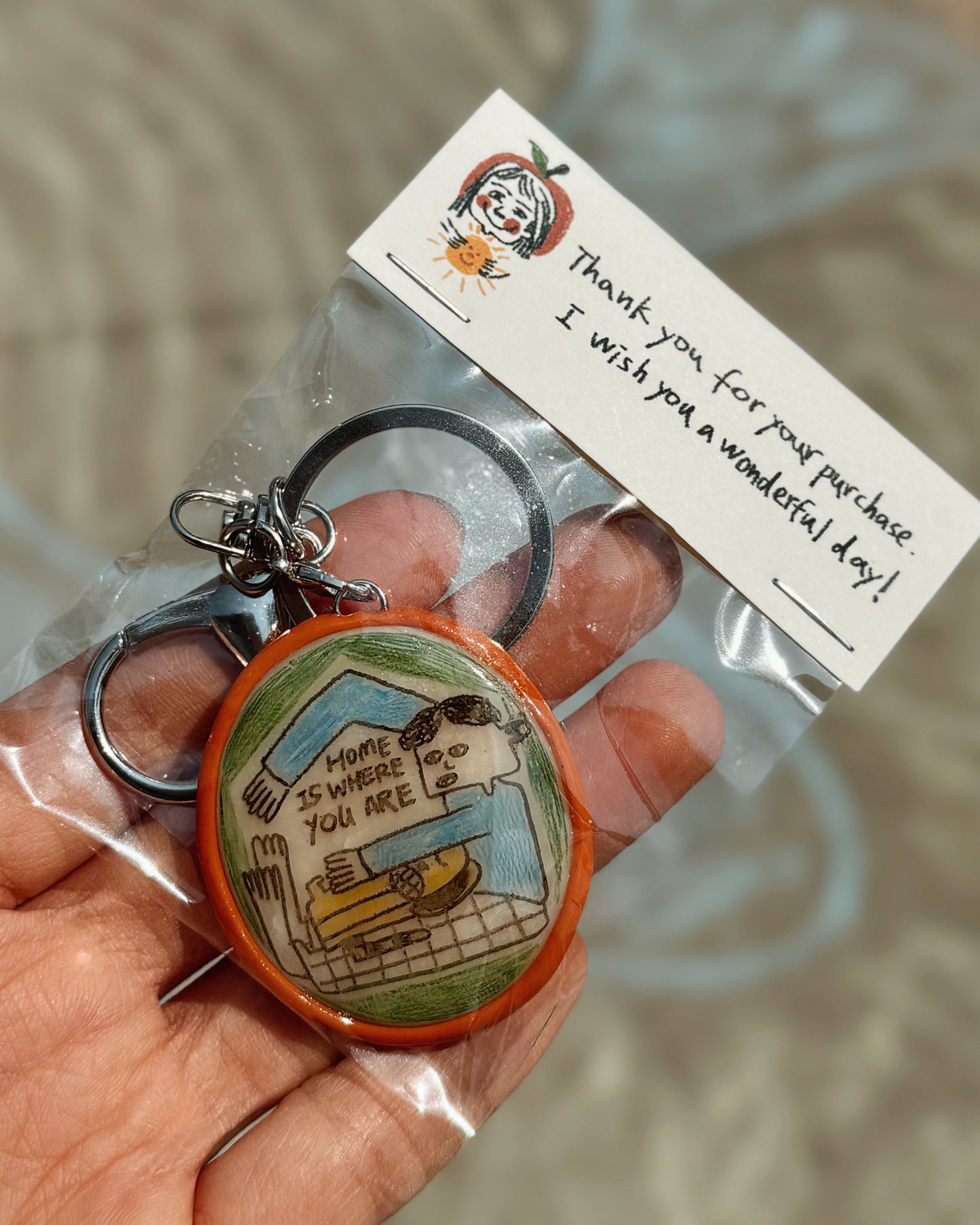 ‘Home Is Where You Are’ Keychain