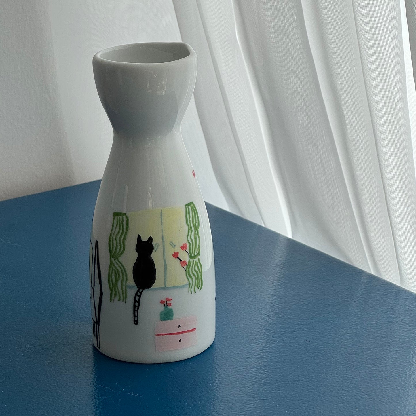 ‘Where Life Happens’ Hand-drawn Vase - Breakfast