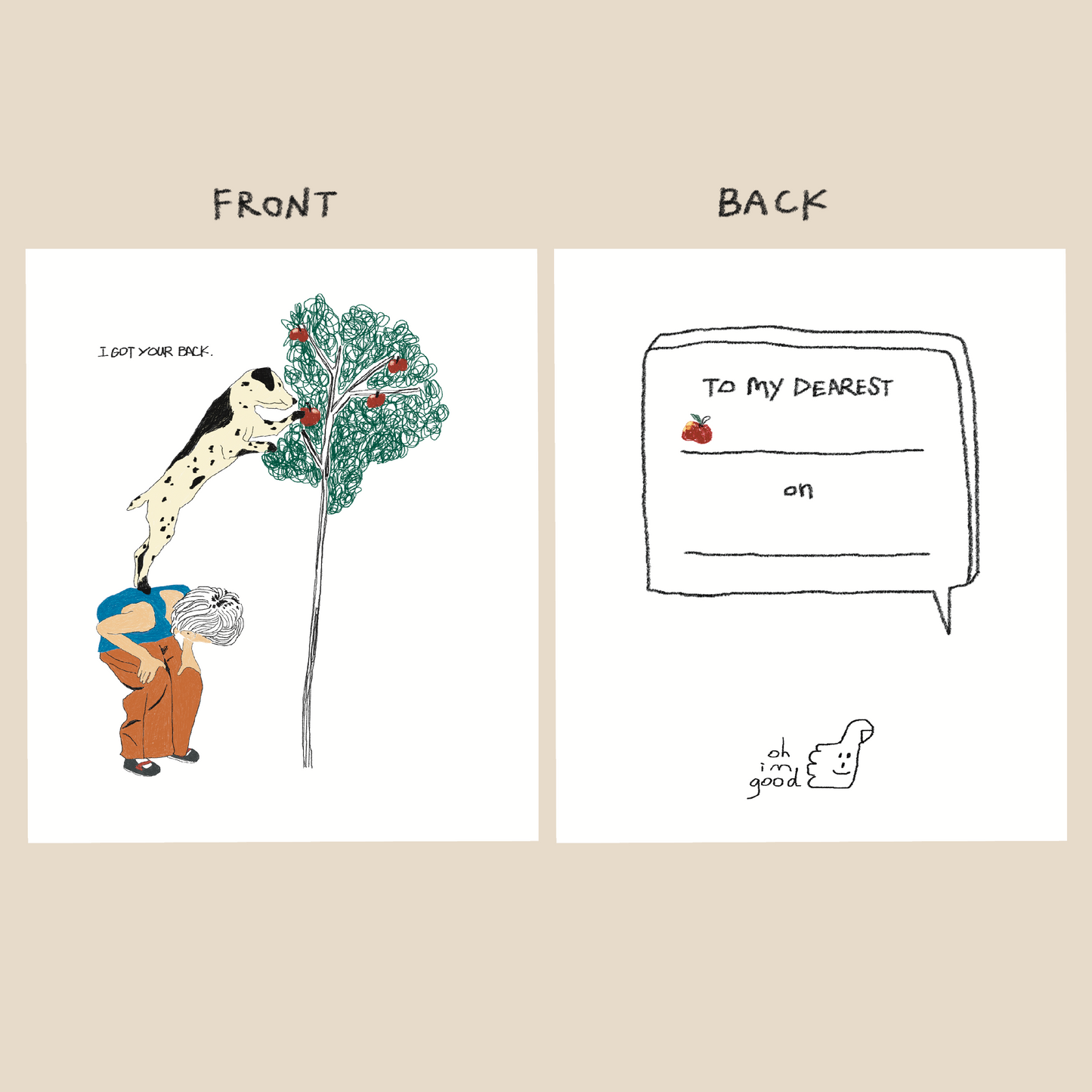 Greeting Card - I got your back