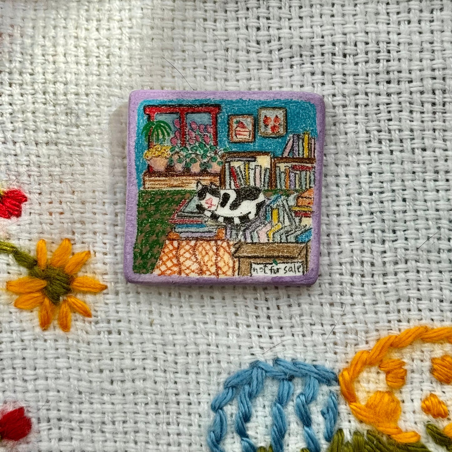 Handmade 'Living with Animals in Nature' Magnet