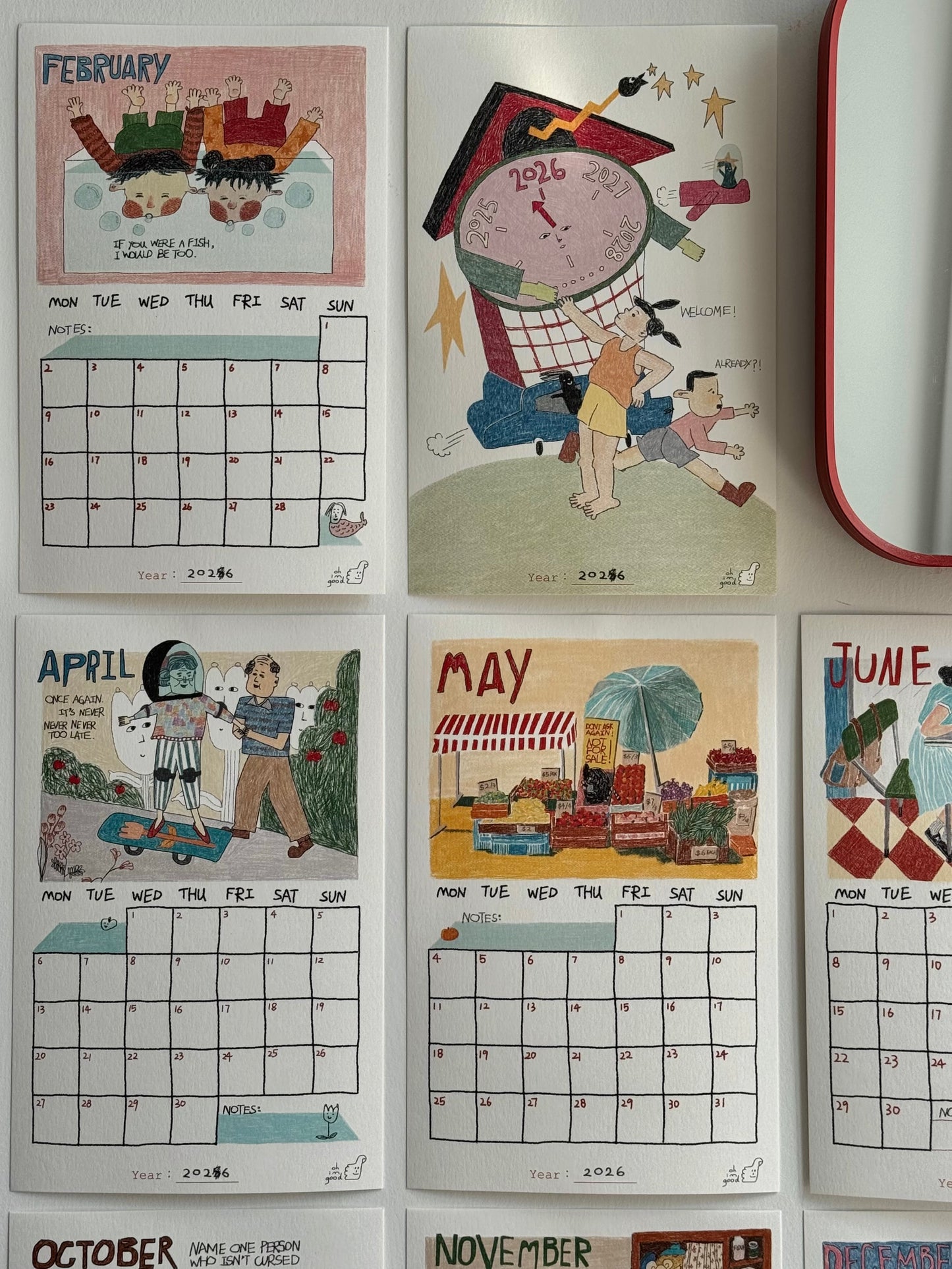 (WS) 2026 Monthly Calendar