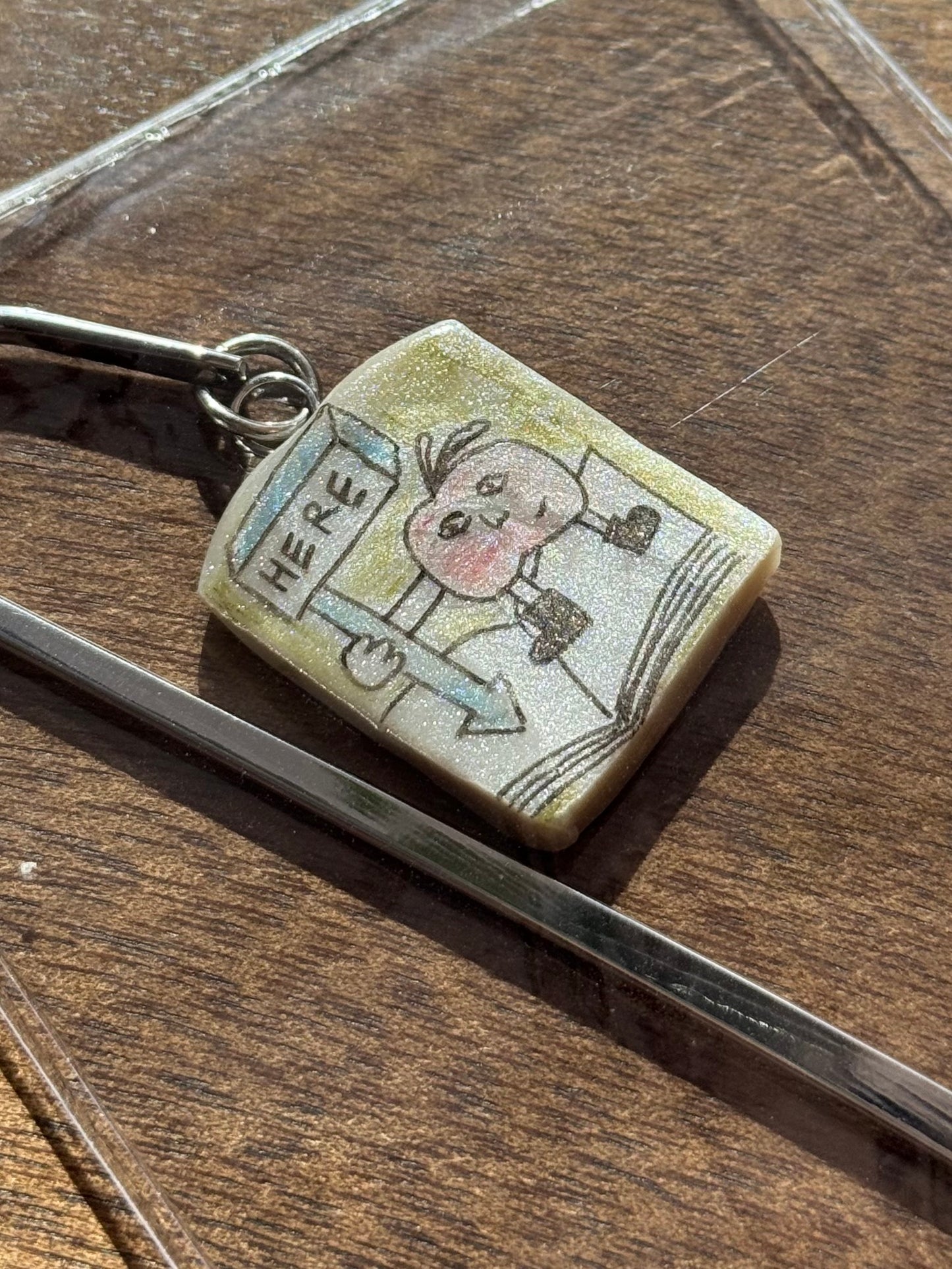 Hand drawn Clay Bookmark