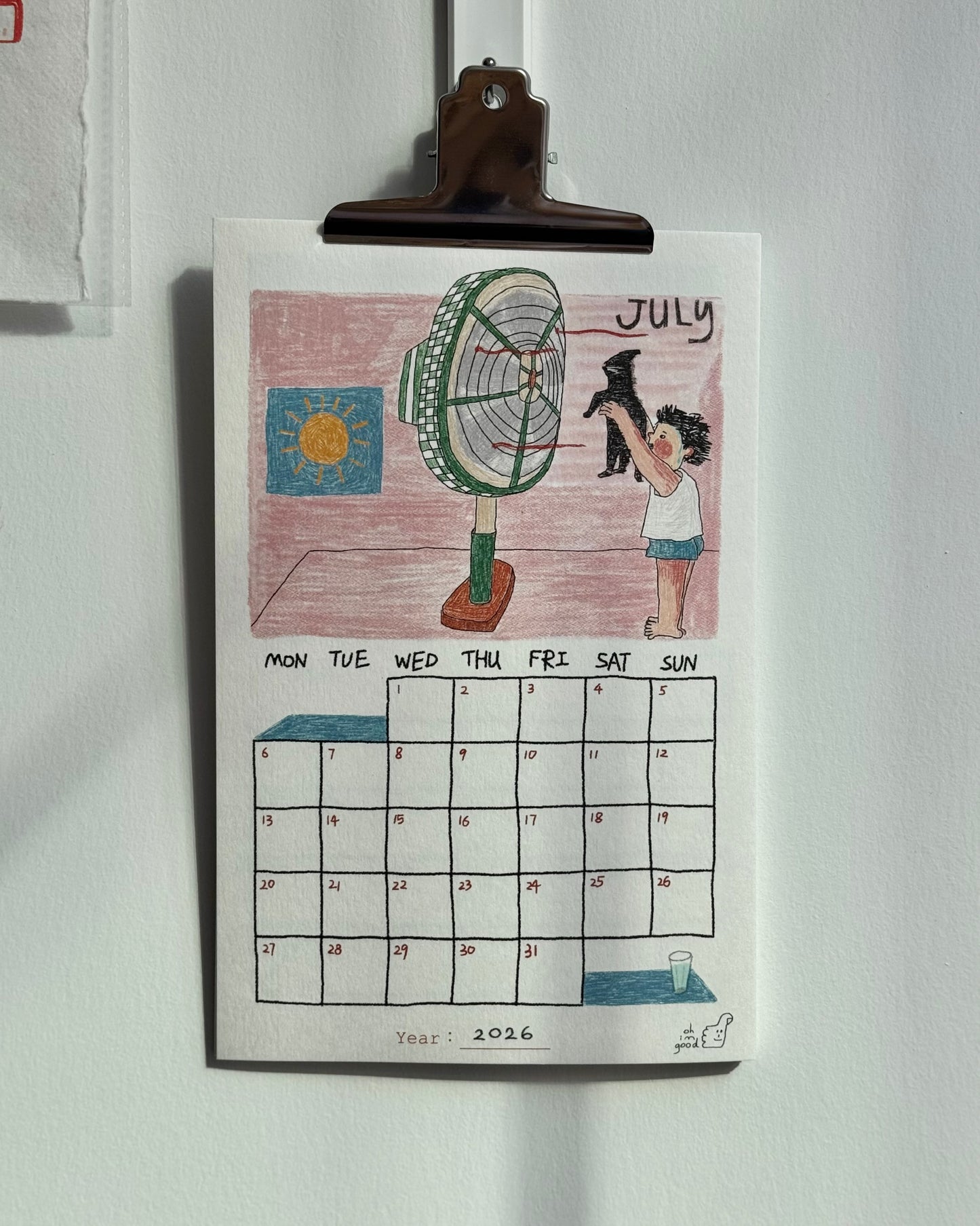 (WS) 2026 Monthly Calendar