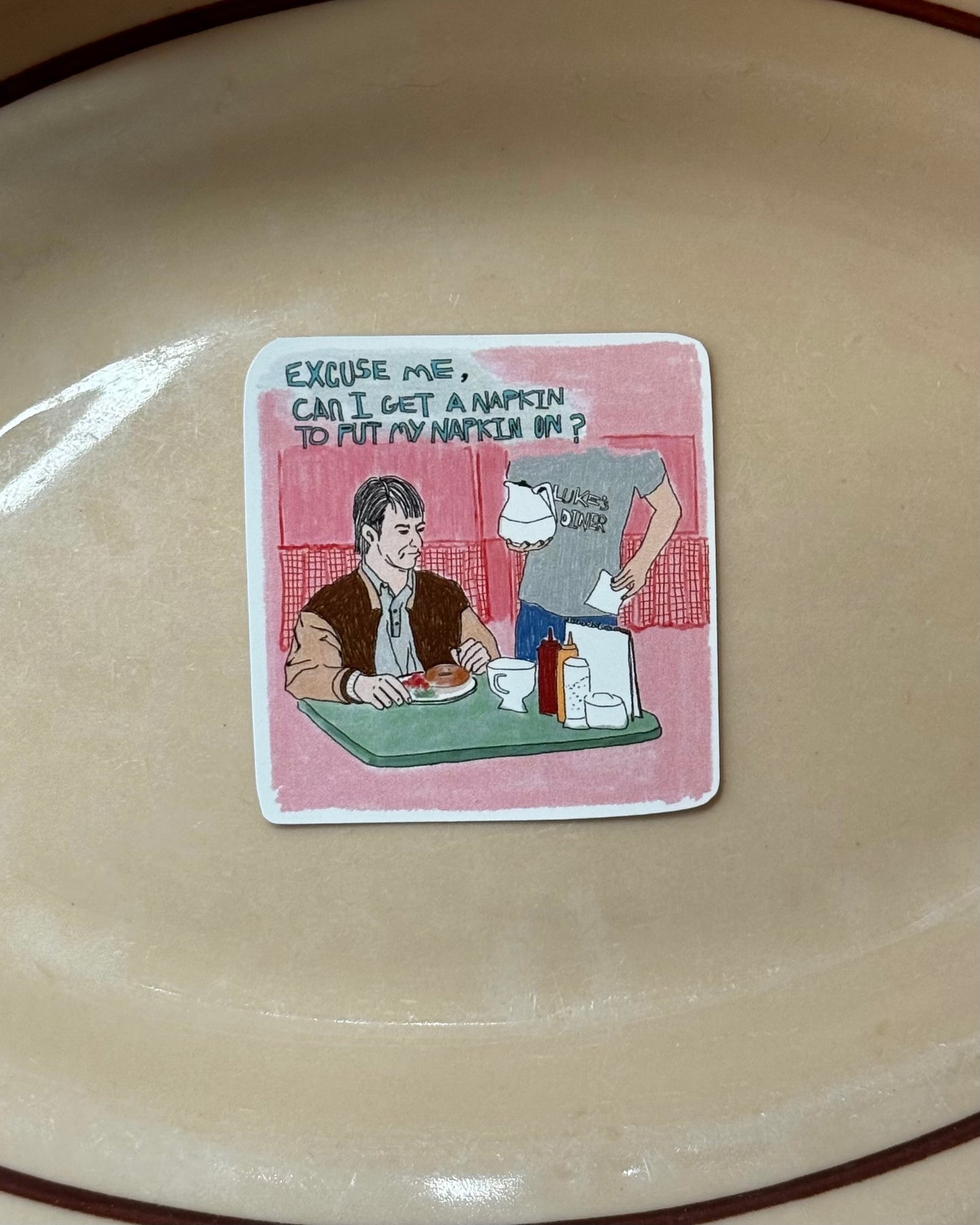 Kirk and Napkin Vinyl Sticker