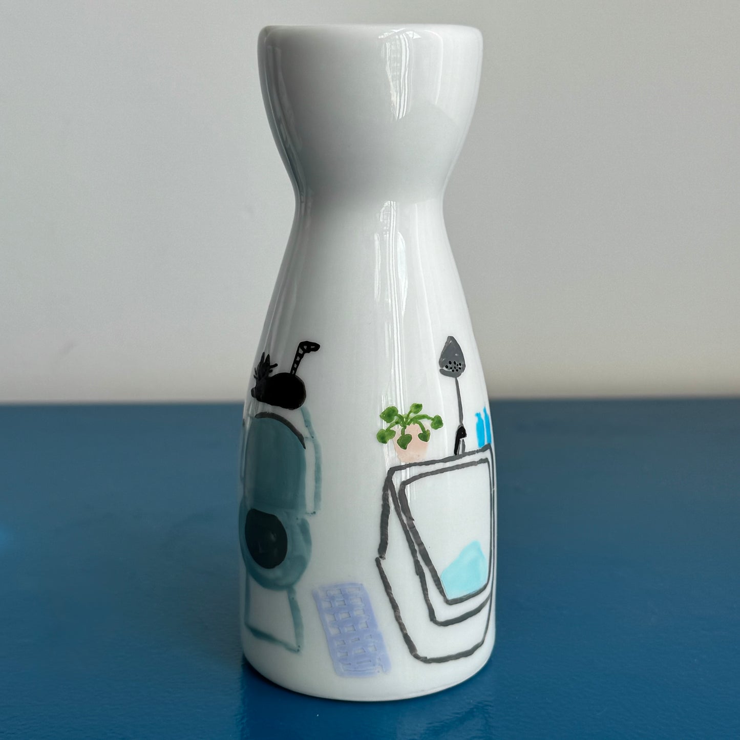 ‘Where Life Happens’ Hand-drawn Vase - Shower