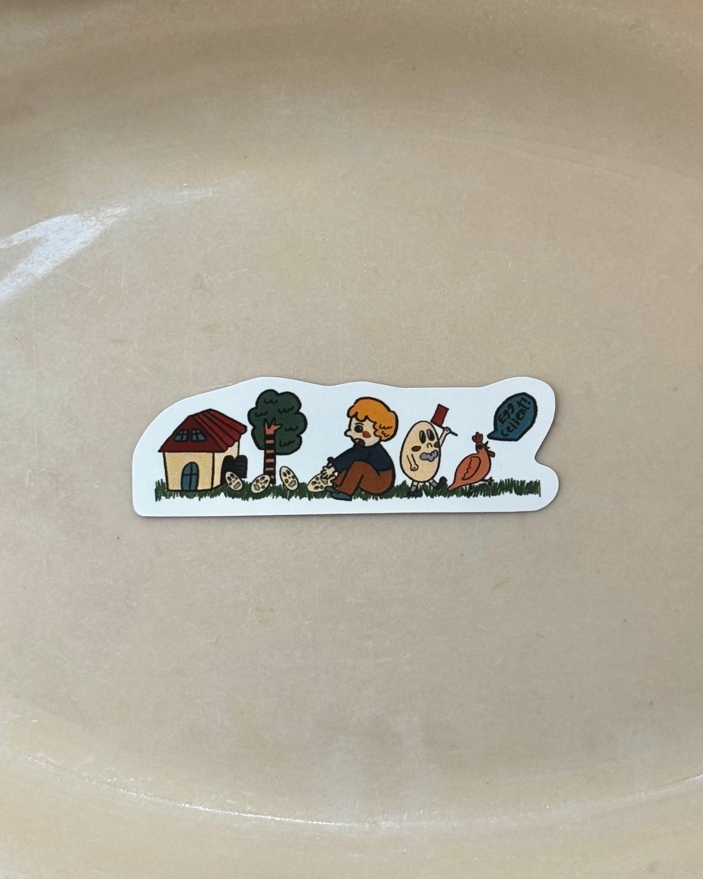 ‘Eggcellent!’ Vinyl Sticker