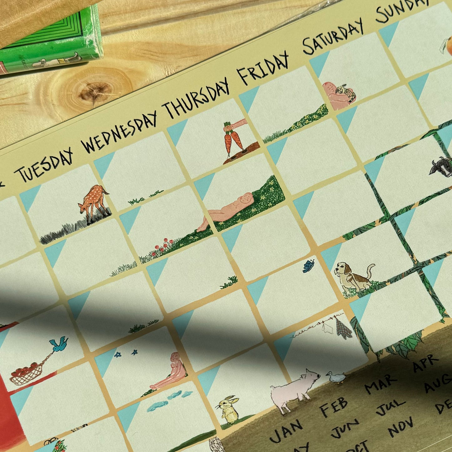 'Ordinary Life' Monthly Calendar Paper Set of 12