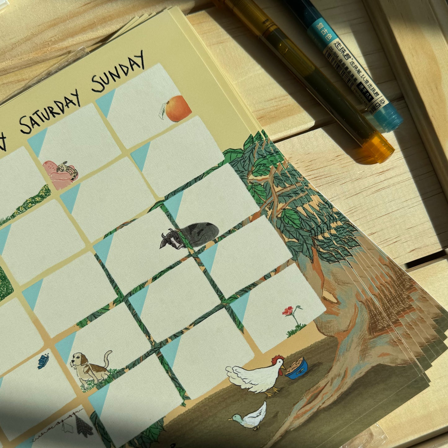 'Ordinary Life' Monthly Calendar Paper Set of 12
