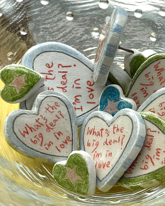 ‘What’s the big deal? I’m in love’ Pin (Set of 2)