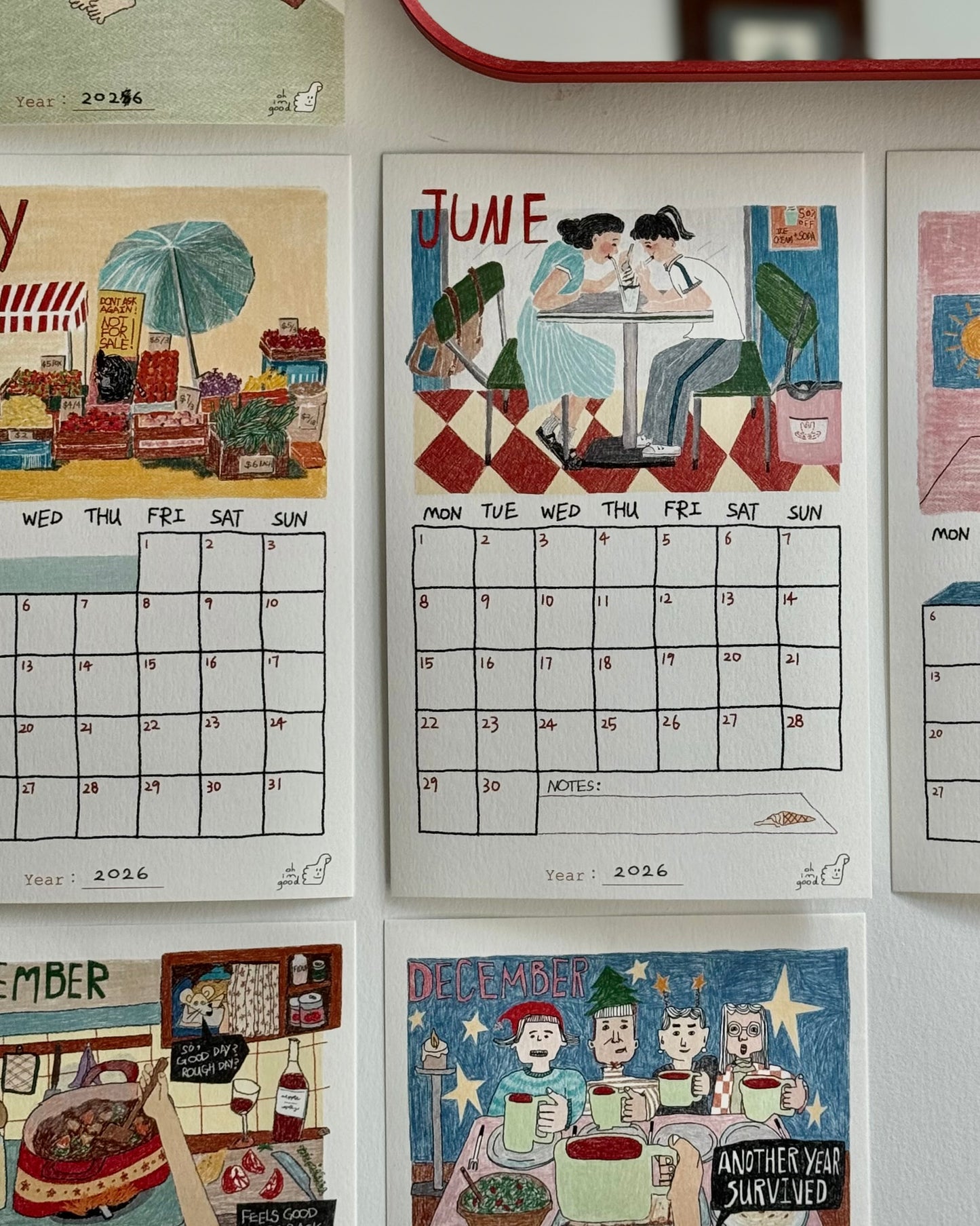 (WS) 2026 Monthly Calendar
