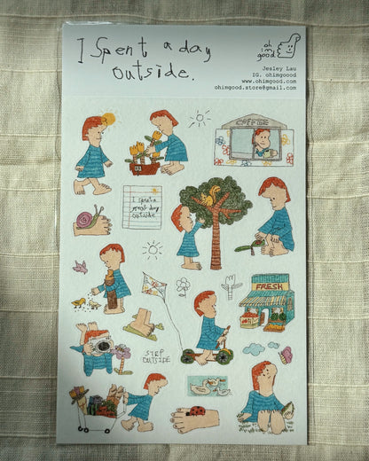 ‘Spent a day outside’ Washi Sticker Sheet
