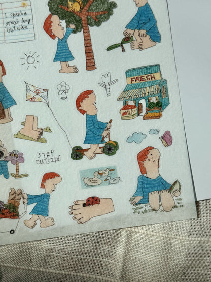 ‘Spent a day outside’ Washi Sticker Sheet