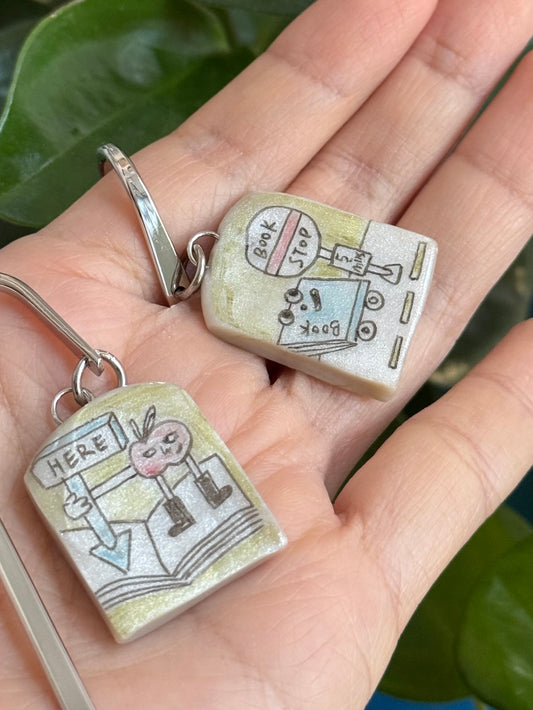 Hand drawn Clay Bookmark