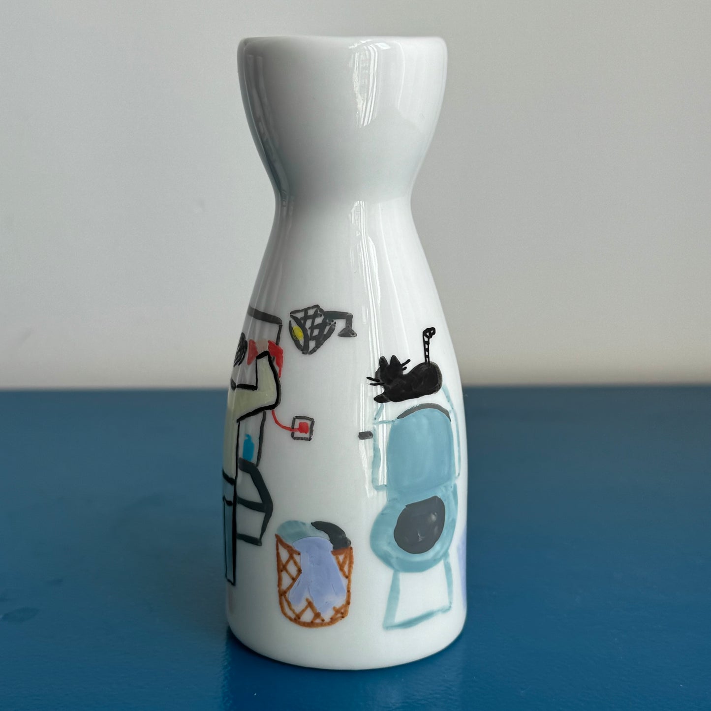 ‘Where Life Happens’ Hand-drawn Vase - Shower