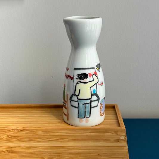 ‘Where Life Happens’ Hand-drawn Vase - Shower