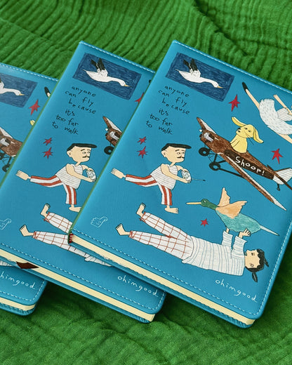 ‘Anyone can fly’ Cushion Cover Notebook