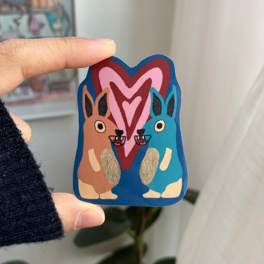 ‘Rabbits Love’ Vinyl Sticker