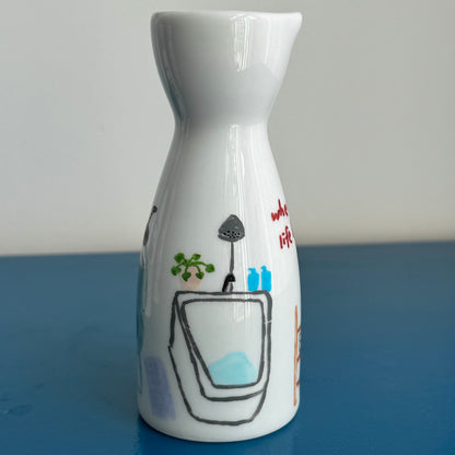 ‘Where Life Happens’ Hand-drawn Vase - Shower