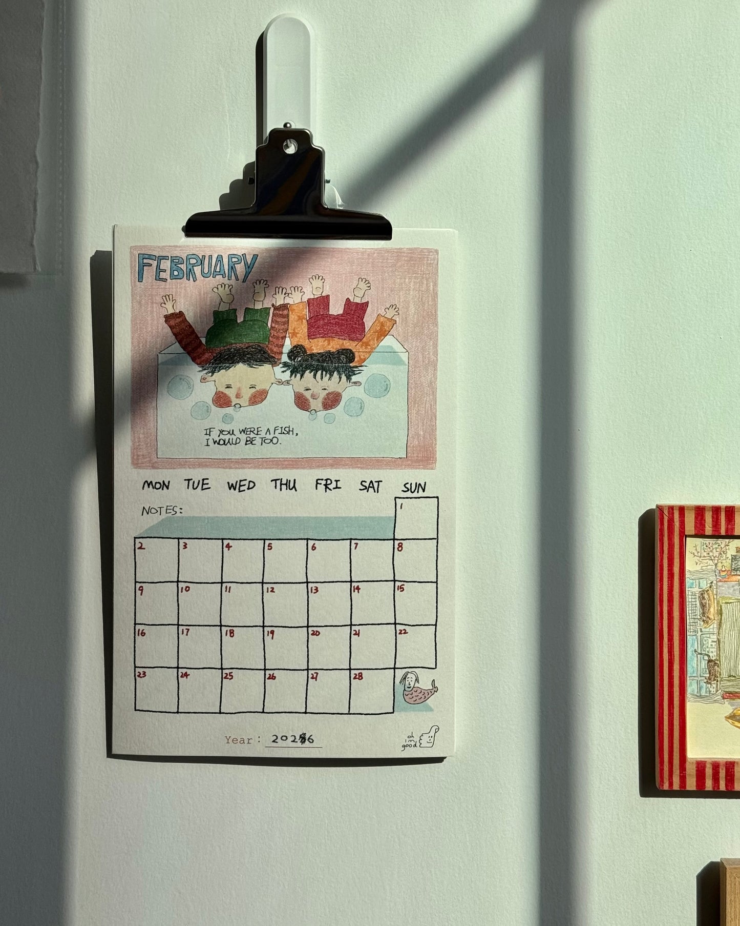 (WS) 2026 Monthly Calendar