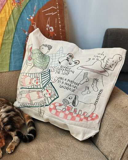 Hand Painted Double sided Shoulder Bag
