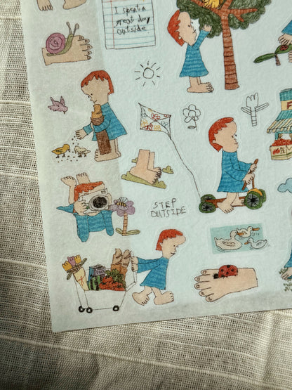‘Spent a day outside’ Washi Sticker Sheet