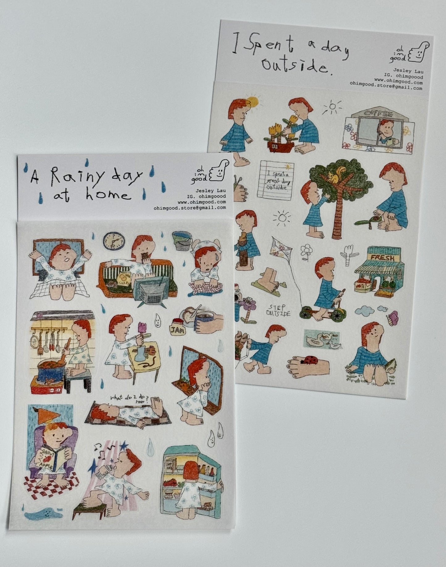 ‘A Rainy Day at Home’ Washi Sticker Sheet