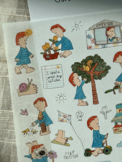 ‘Spent a day outside’ Washi Sticker Sheet