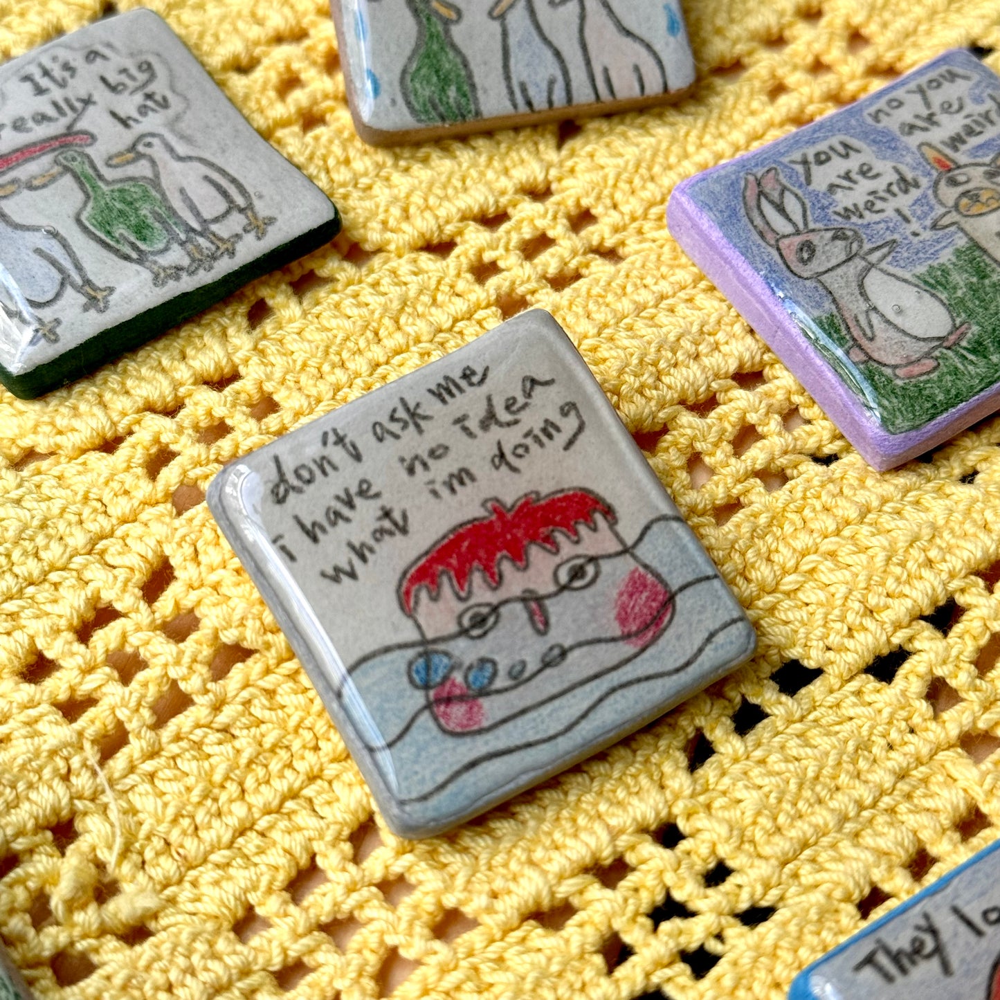 Handmade Clay Pins