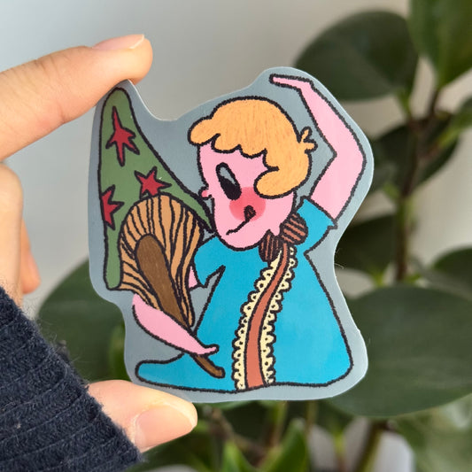 ‘Dancing with Mushroom’ Vinyl Sticker