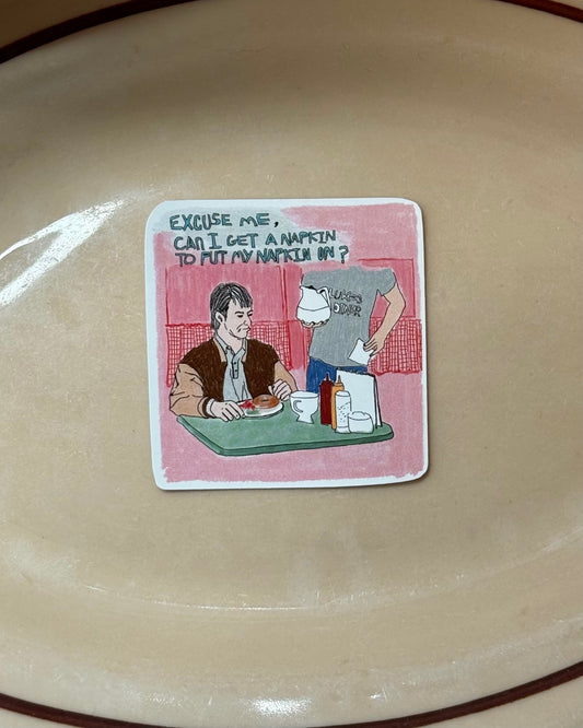 Kirk and Napkin Vinyl Sticker