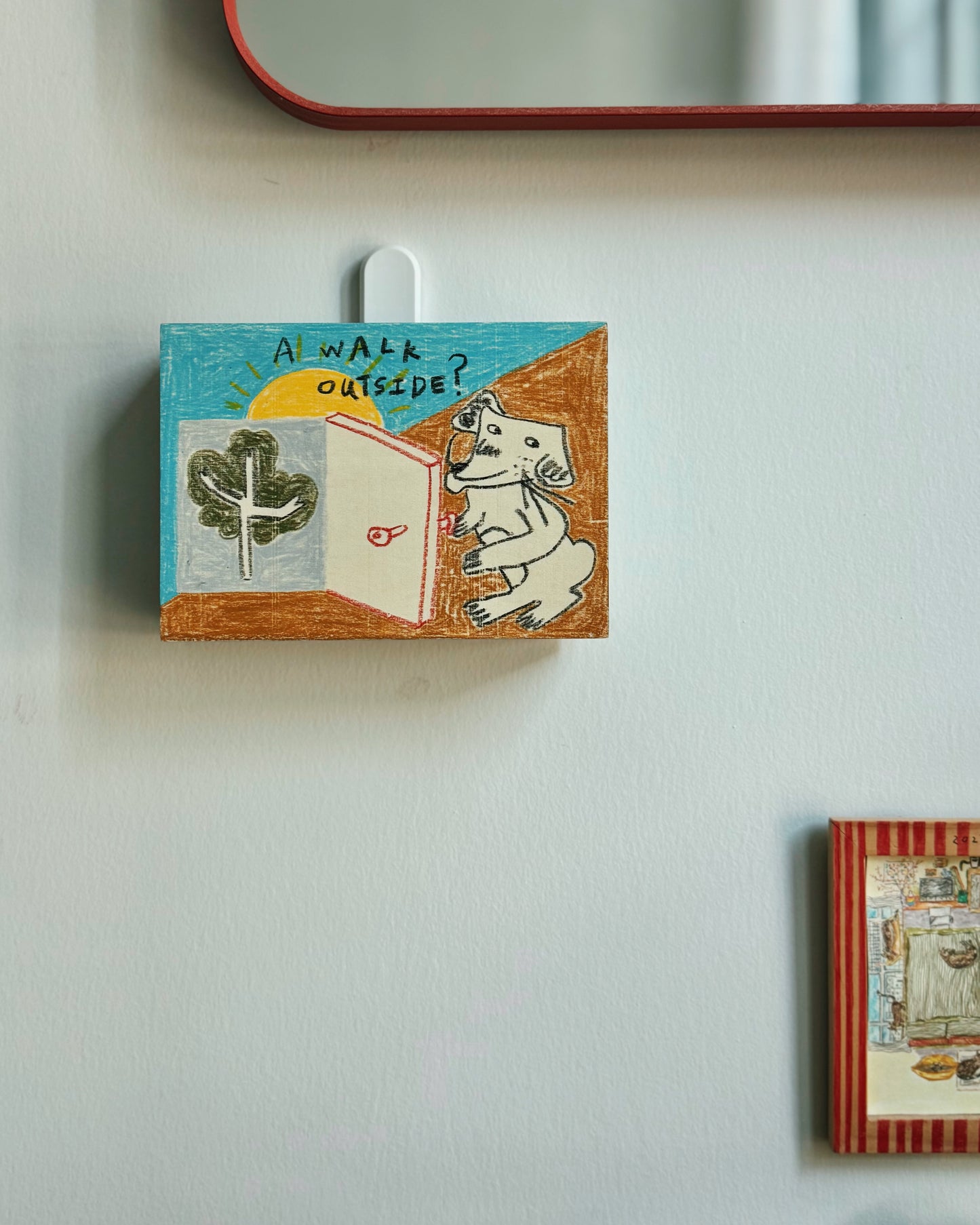 Wood Block Original - A Walk Outside?