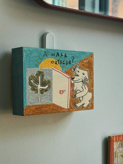 Wood Block Original - A Walk Outside?