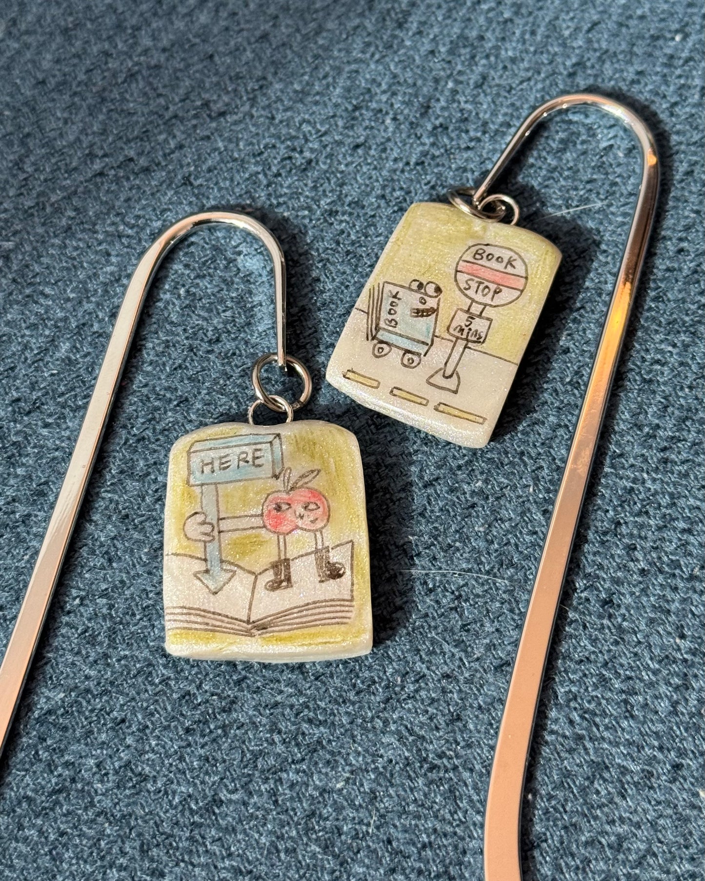Hand drawn Clay Bookmark