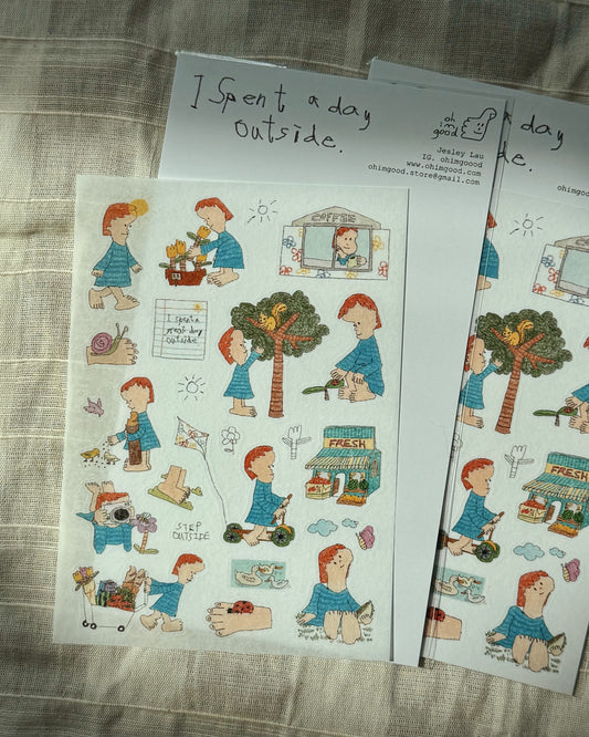 ‘Spent a day outside’ Washi Sticker Sheet