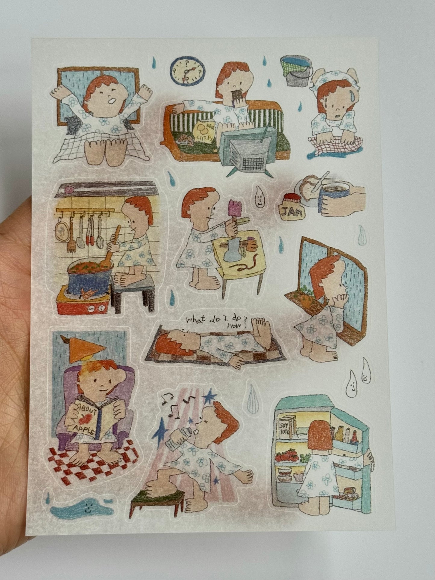 ‘A Rainy Day at Home’ Washi Sticker Sheet