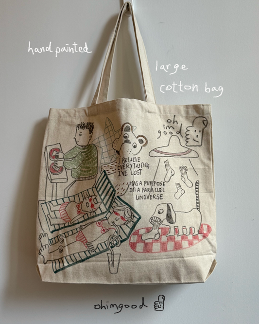 Hand Painted Double sided Shoulder Bag