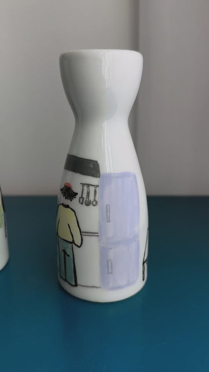 ‘Where Life Happens’ Hand-drawn Vase - Cooking